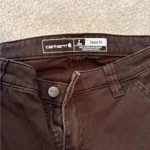 Carhartt Dark Brown Loose Fit Trousers